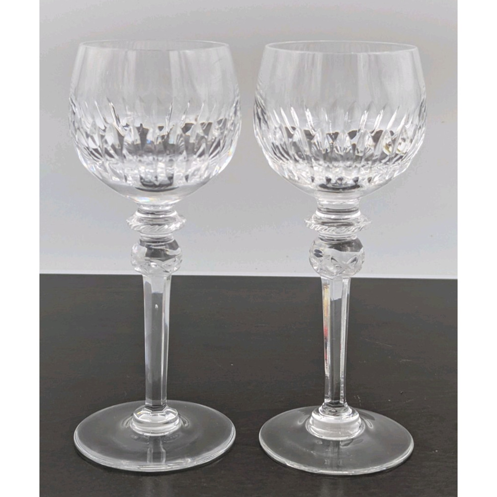 Maribor Hock Wine Crystal Glass Set of 2 Goblets by Royal Gallery 8”